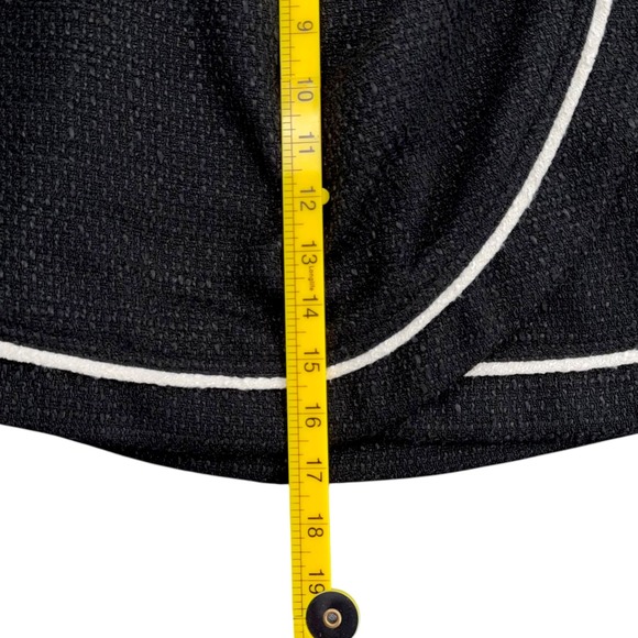 Able Los Angeles‎ Black Tweed Wrap Mini Skirt with Cream Bow Accent Size S - Picture 7 of 7